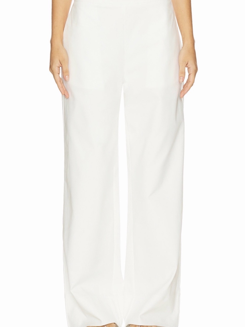 SNDYS Mimi Pant High-Waist Wide Leg Pants in White